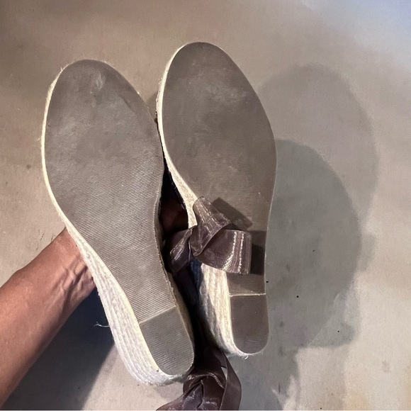 Steve Madden Bommbay Brown Beaded Espadrilles Wedge Ankle Tie Women’s US 9B - Picture 6 of 9